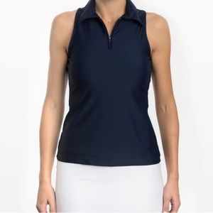 NWT TZUTZU large navy Allie sleeveless top 🔥🔥